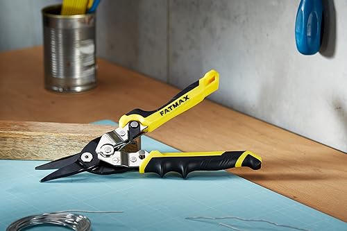 Miniatura 8 de NECALON - Tijeras rectas de metal, FatMax Pro - Ergo, amarillo, acero, clásicas, 15.52 oz, ambidiestros, con recubrimiento en polvo