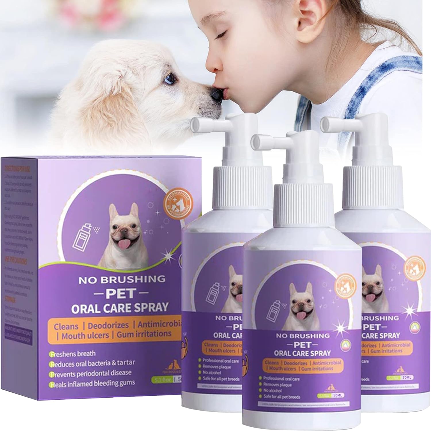 TTEDMO 2023 New Pet Clean Teeth Spray,Pet Clean Teeth Cleaning Spray for Dogs & Cats