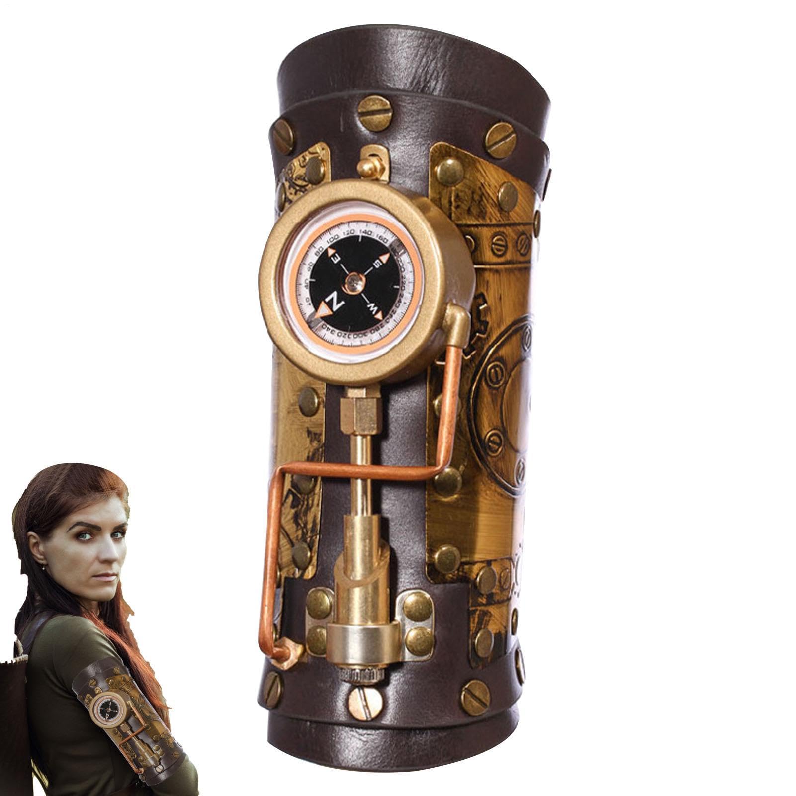 Bracciali In Pelle Bracciale steampunk originale con | Parabraccio In Pelle Per Cosplay, Costume, , Adulti, Feste, Spettacoli E Eventi Festivi, Per Donne