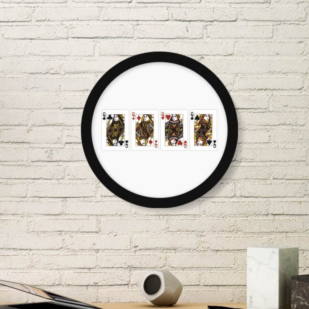 Cadre photo rond bois noir décoration salon chambre motif cartes artistique