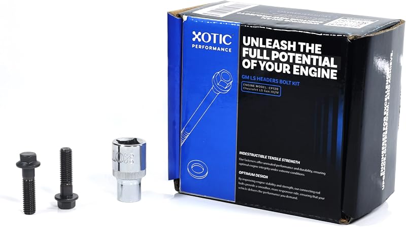 Kit de Parafusos Sextavados com Flange para Coletor Chevrolet LS Gen III/IV Xotic Performance CP120 – 3/8"-16 UNC