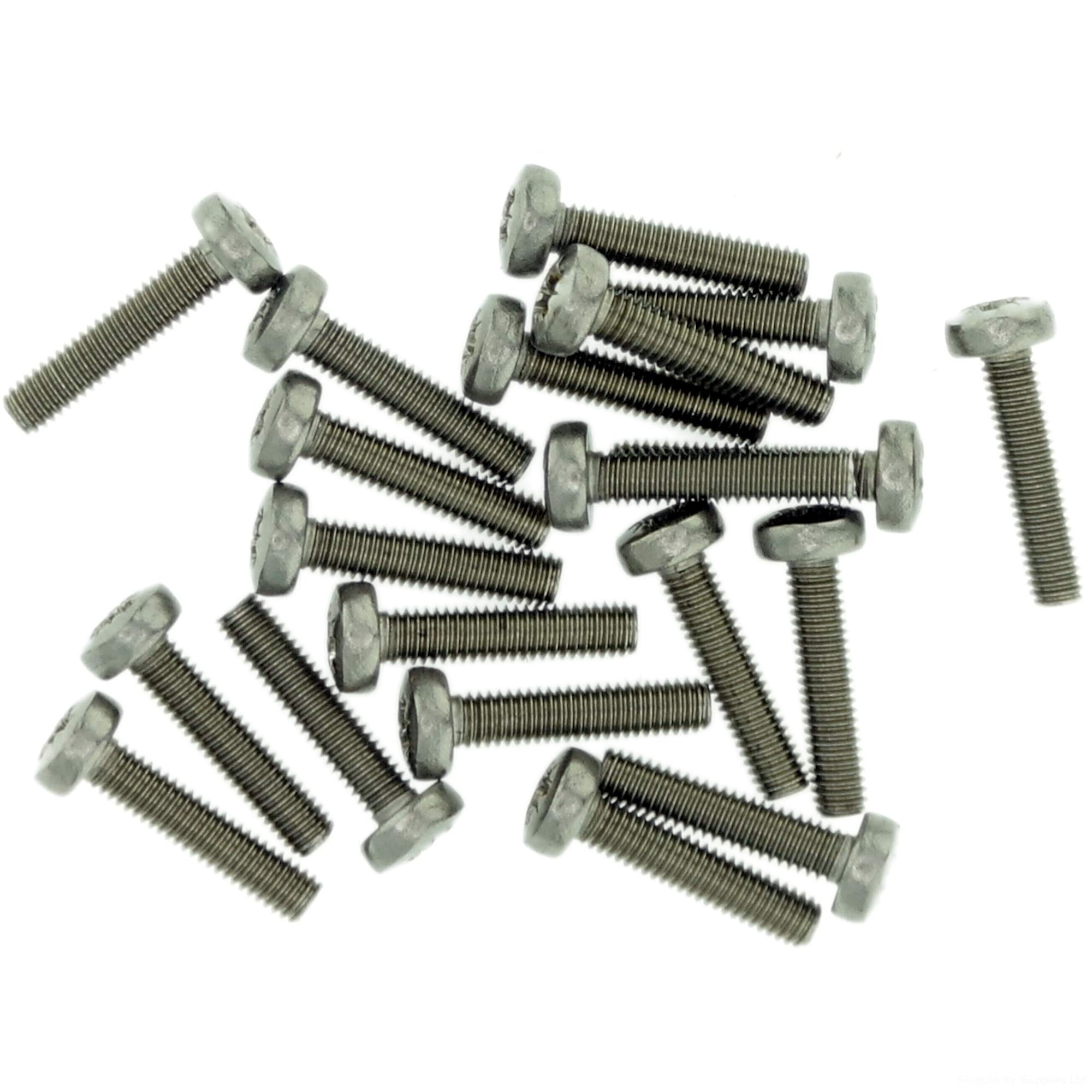 Singularity Supplies M2.5 (2.5Mm X 5Mm) Pozi Pan Machine Screw (Bolt) - Stainless Steel (A2) (Pack Of 20)