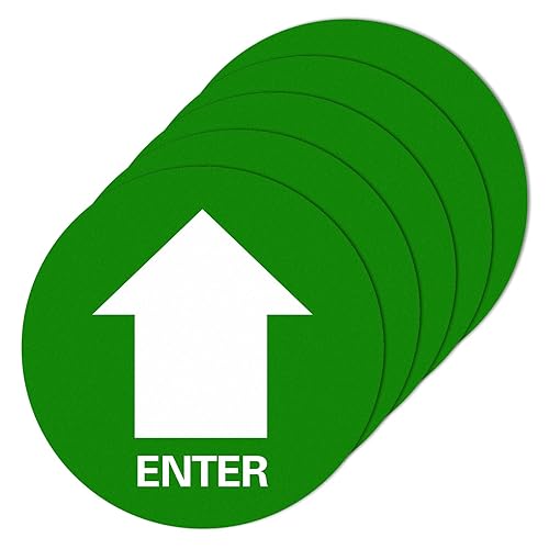 Yexiya 5 Pcs Enter with Arrow Floor Sign - 16