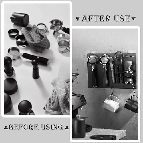 Miniatura 5 de Accesorios y organizador de barra de café, soporte de portafiltro para portafiltros de café de 51/2.283 in, accesorios de expreso, cocina, bar,