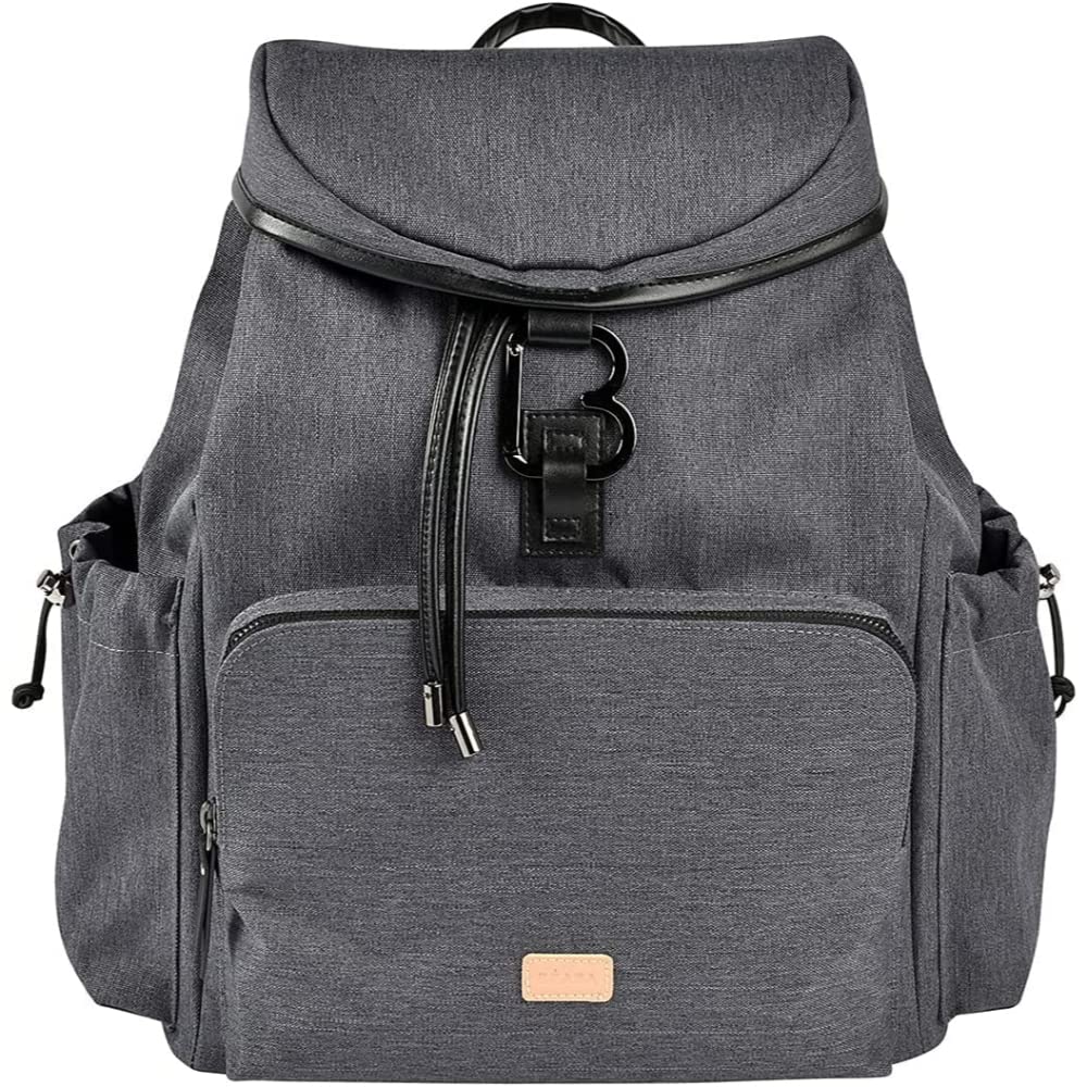 BÉABA, Bolso cambiador, Mochila cambiador, Gran capacidad 22 L, 13 bolsillos, Numerosos accesorios, Máxima comodidad, Impermeable, Bolsa Vancouver, Gris Oscuro