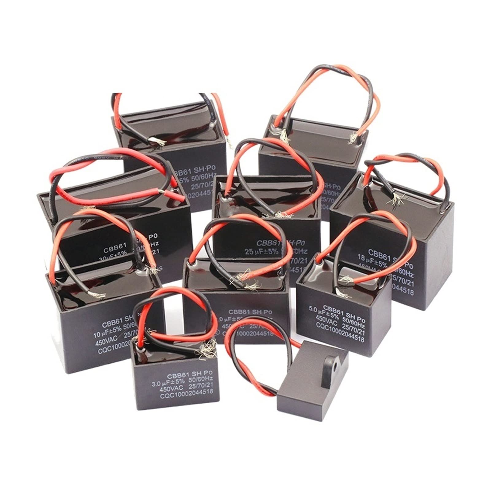 1 Uds. Condensador de arranque de ventilador Cbb61 1uf/1,2 uf/1,5 uf/1,8 uf/2uf/2,2 uf/2,5 uf/2,7 uf/3uf/3,5 uf/4uf/4,5 uf/5uf/6uf/7uf/8uf Componentes de la gama de ventiladores de techo (Size : 1.8U