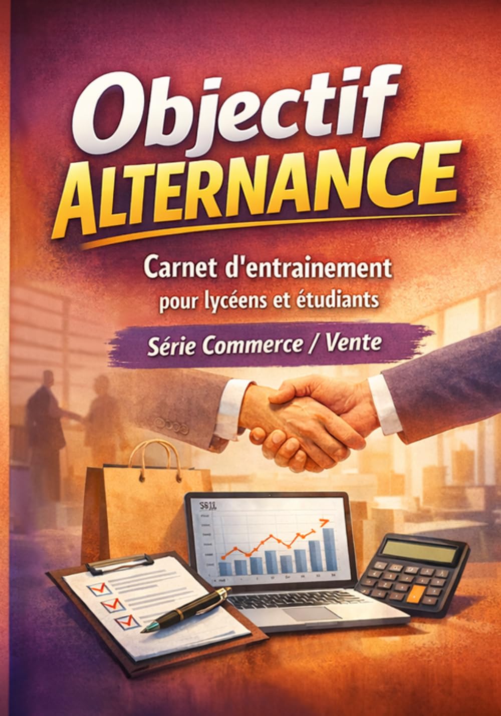 Objectif alternance : Carnet d’entrainement pour lycéens et étudiant – Spécial Commerce/vente: Le seul carnet 100% entraînement pour réussir son entretien d’alternance en commerce même sans expérience