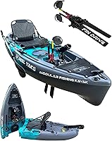 Reel Yaks Raptor 9.5ft Modular Fishing Kayak Pedal Drive Fin System 380lbs Capacity Lightweight Portable Sit-on-Top