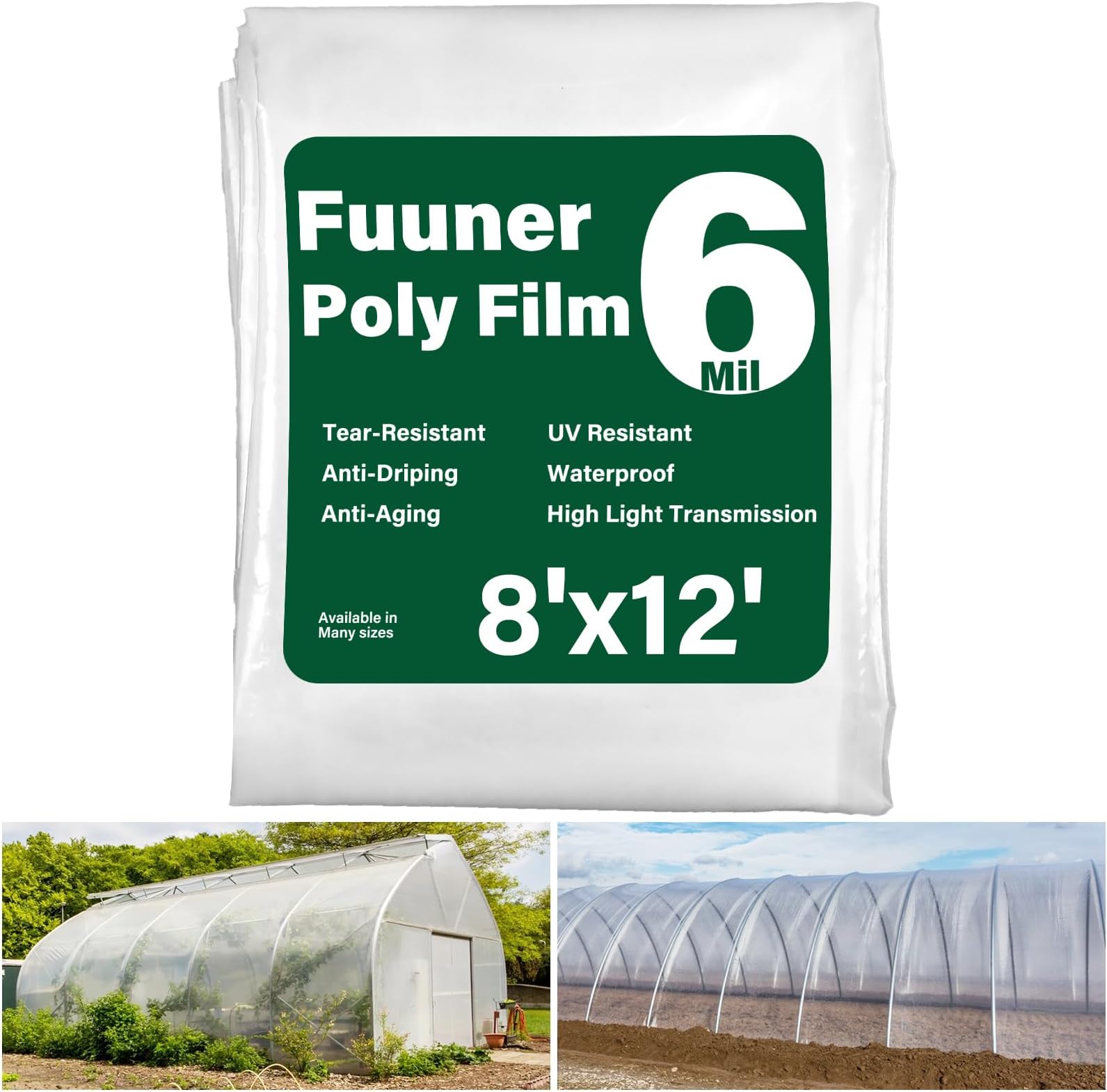 Be Cool Solutions Polyethylene Greenhouse Film, 6mil, 24'W