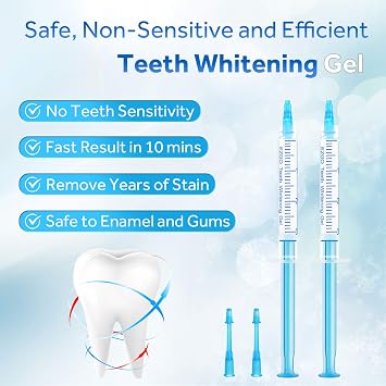 EZGO Teeth Whitening Gel Refill Pack, Remineralization Gel for Reducing Teeth Sensitivity, Teeth Whitening Cheek Retractor (Size M), Dental Mouth Opener