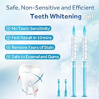 Vista 3 de EZGO Kit de blanqueamiento de dientes, paquete de recarga de gel blanqueador, luz blanqueadora de dientes, bandejas blanqueadoras de dientes, juego