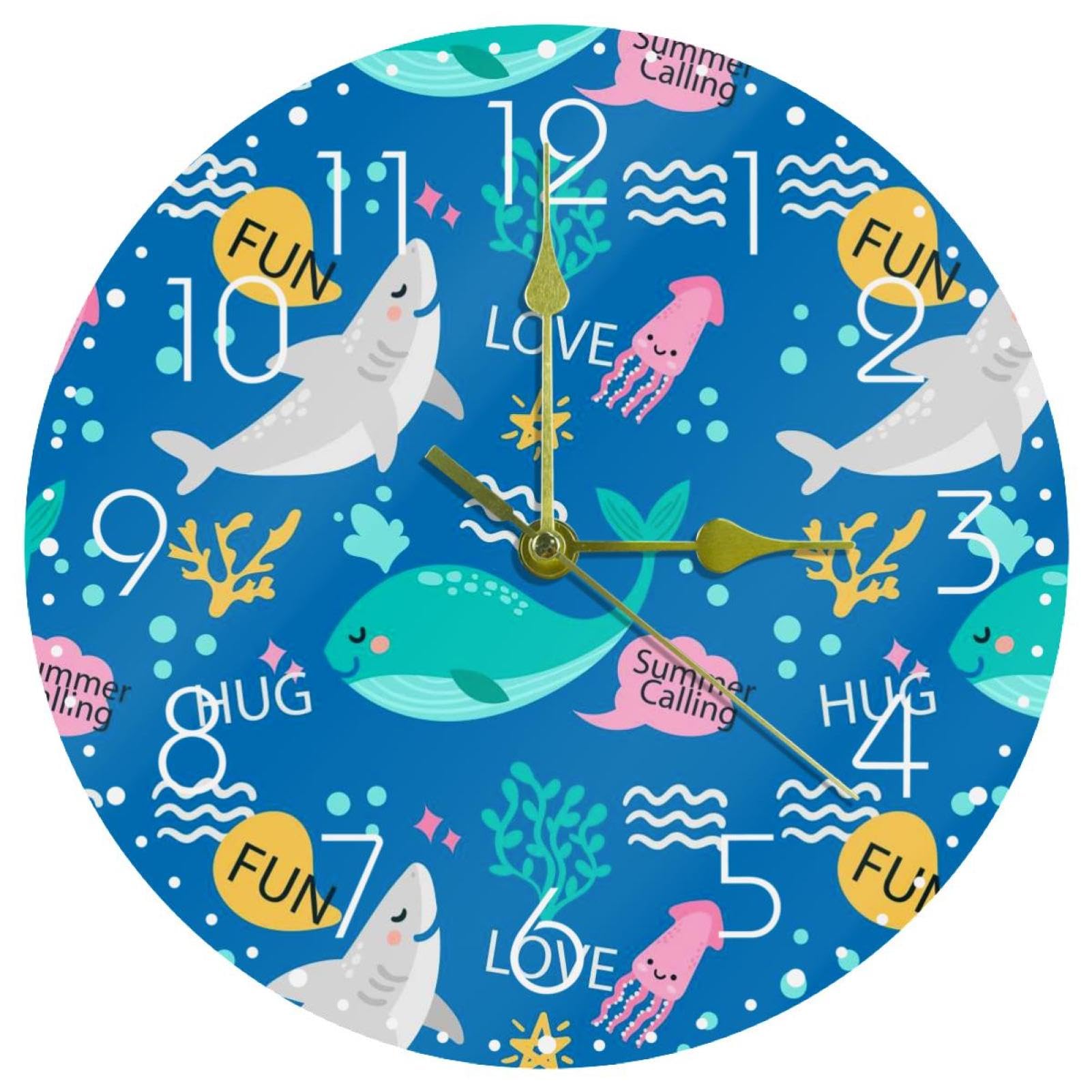 Horloge murale ronde silencieuse acrylique pour en finir avec le bruit