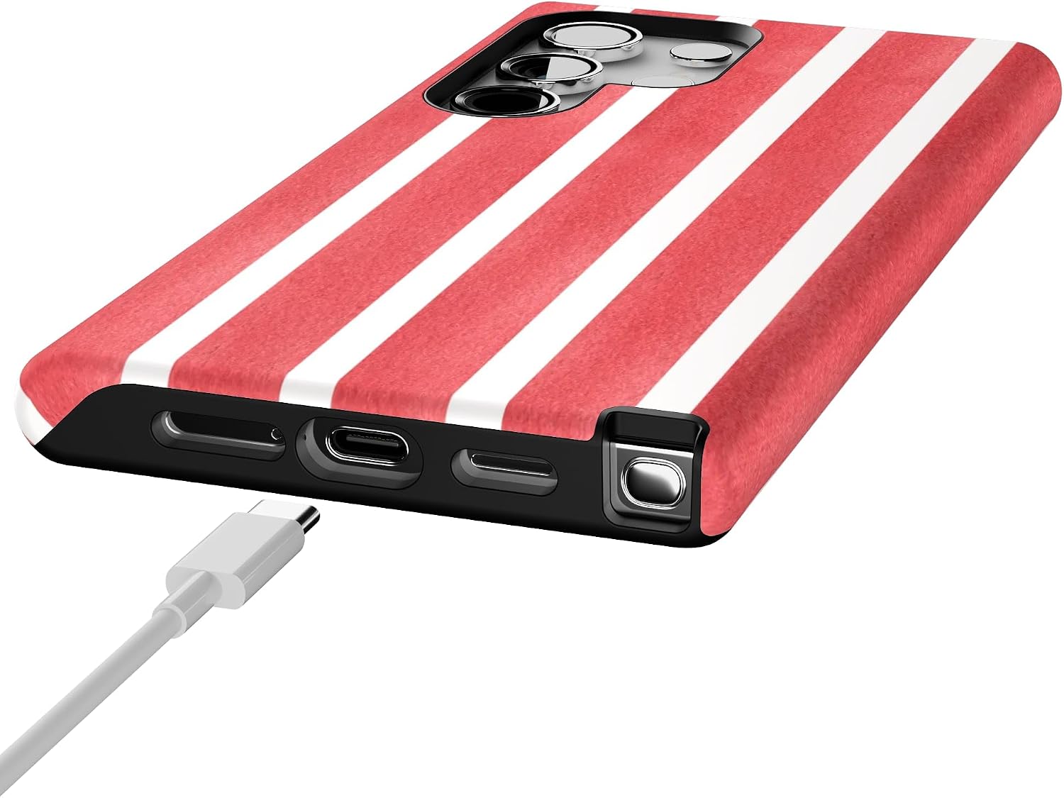 Casely Galaxy S24 Ultra Case | East Coast Summer | Red Stripes | Essential Slim Dual-Layer Protective Design