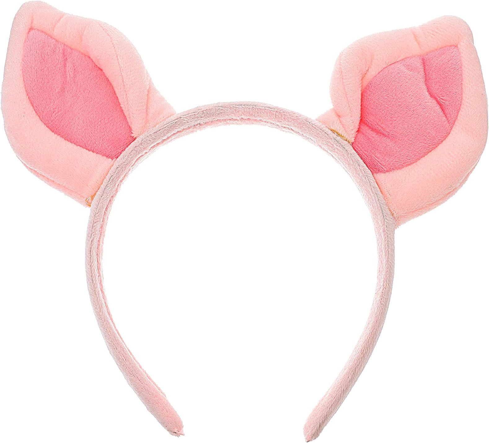 Pig Ear Headpiece Halloween Animal Cosplay Headwear Plush Animal Headband for Women Girls Wash Face Pink