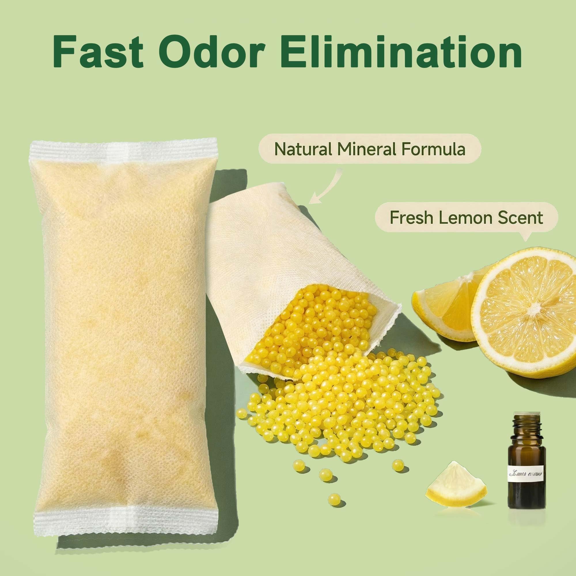 PurifyLogix Deodorante per scarpe al limone, potente e naturale a lunga durata, assorbe gli odori per tutte le calzature, purifica anche l'aria negli armadi, nelle borse da palestra e nelle aree degli