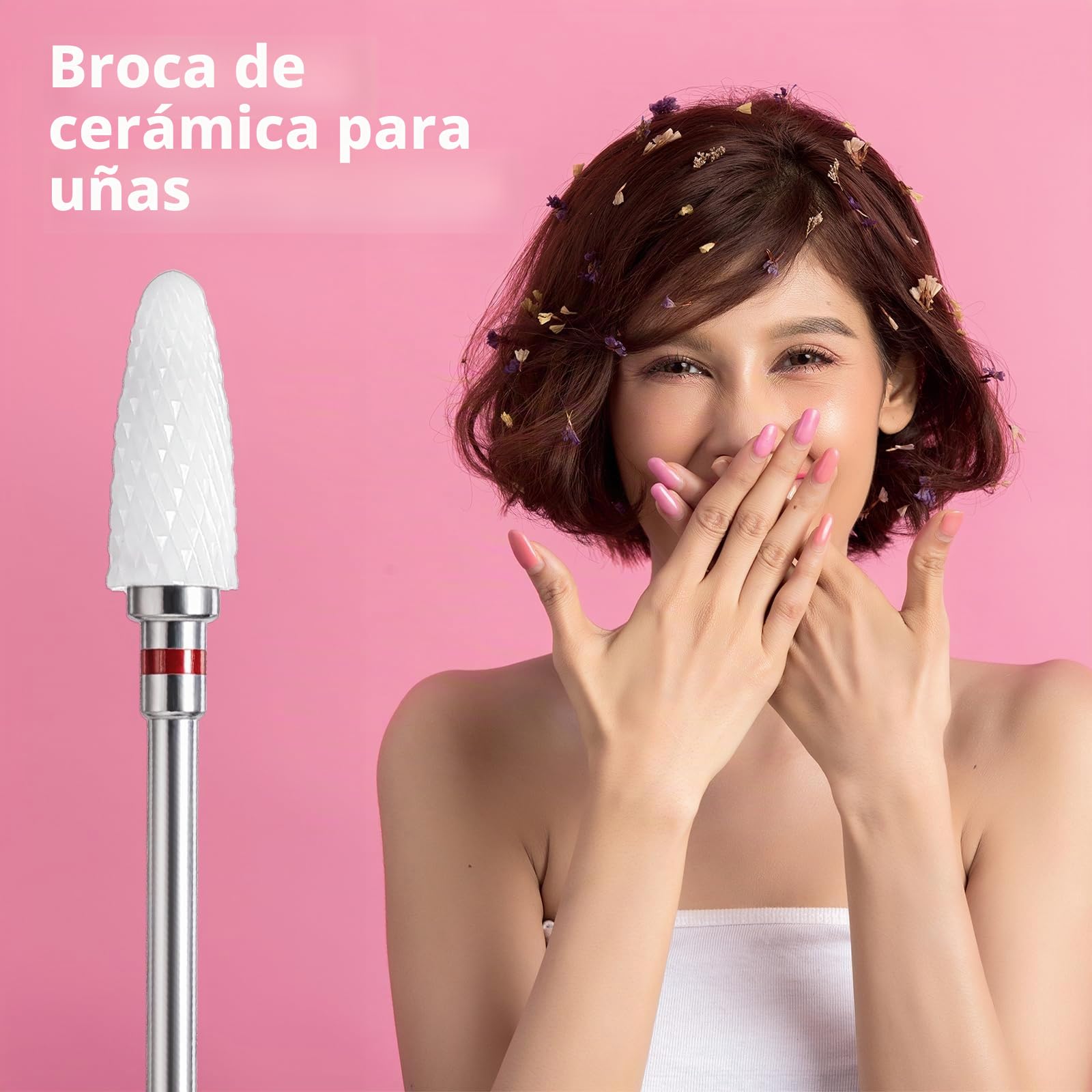Sibba Juego de 3 brocas para uñas acrílicas, carburo, herramienta de extracción de cono de tungsteno, limpiador profesional de cutículas de 3/32 pulgadas rápidamente para manicura, pedicura, salón de