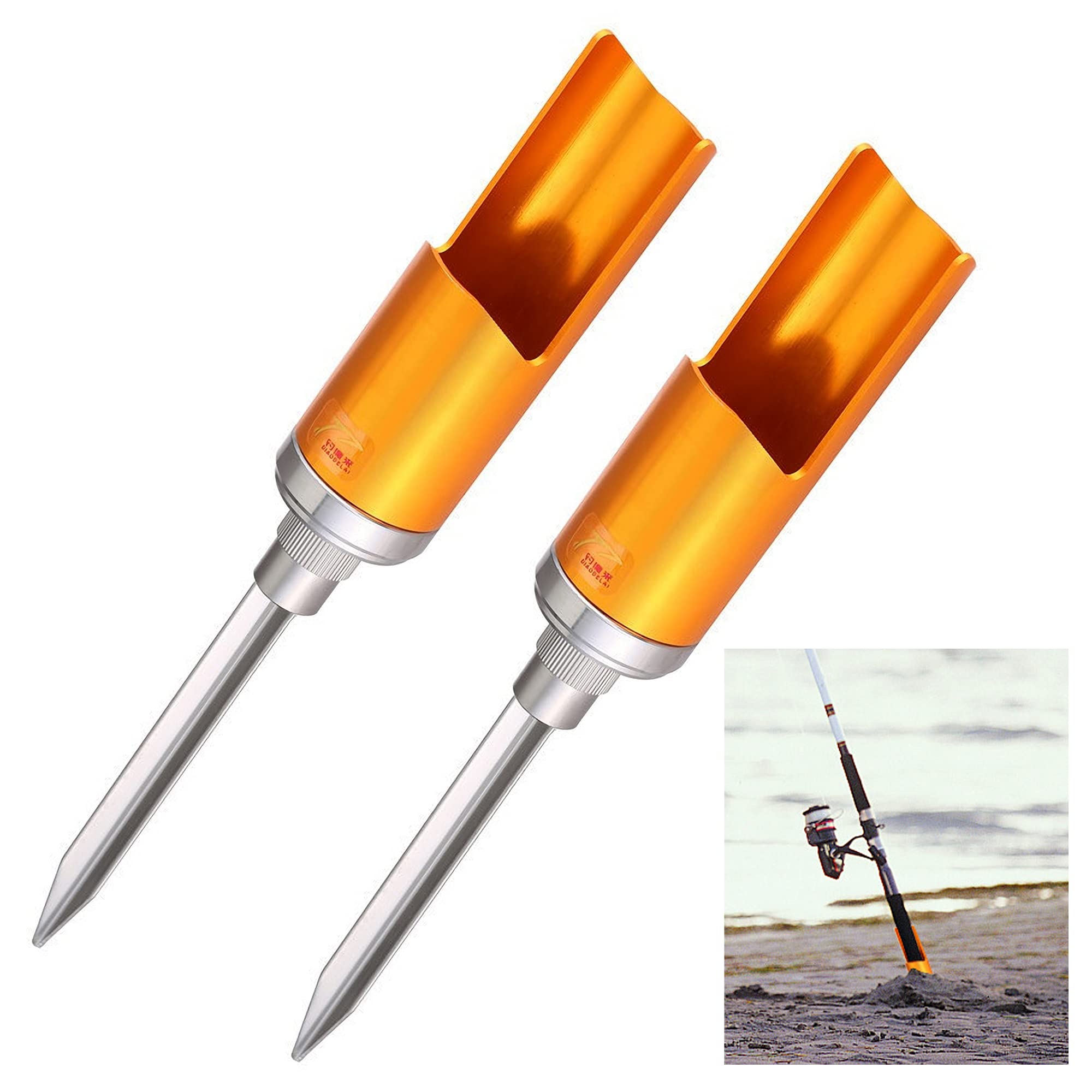 Buy OROOTL Fishing Rod Pole Holder Ground Support Universal Aluminium