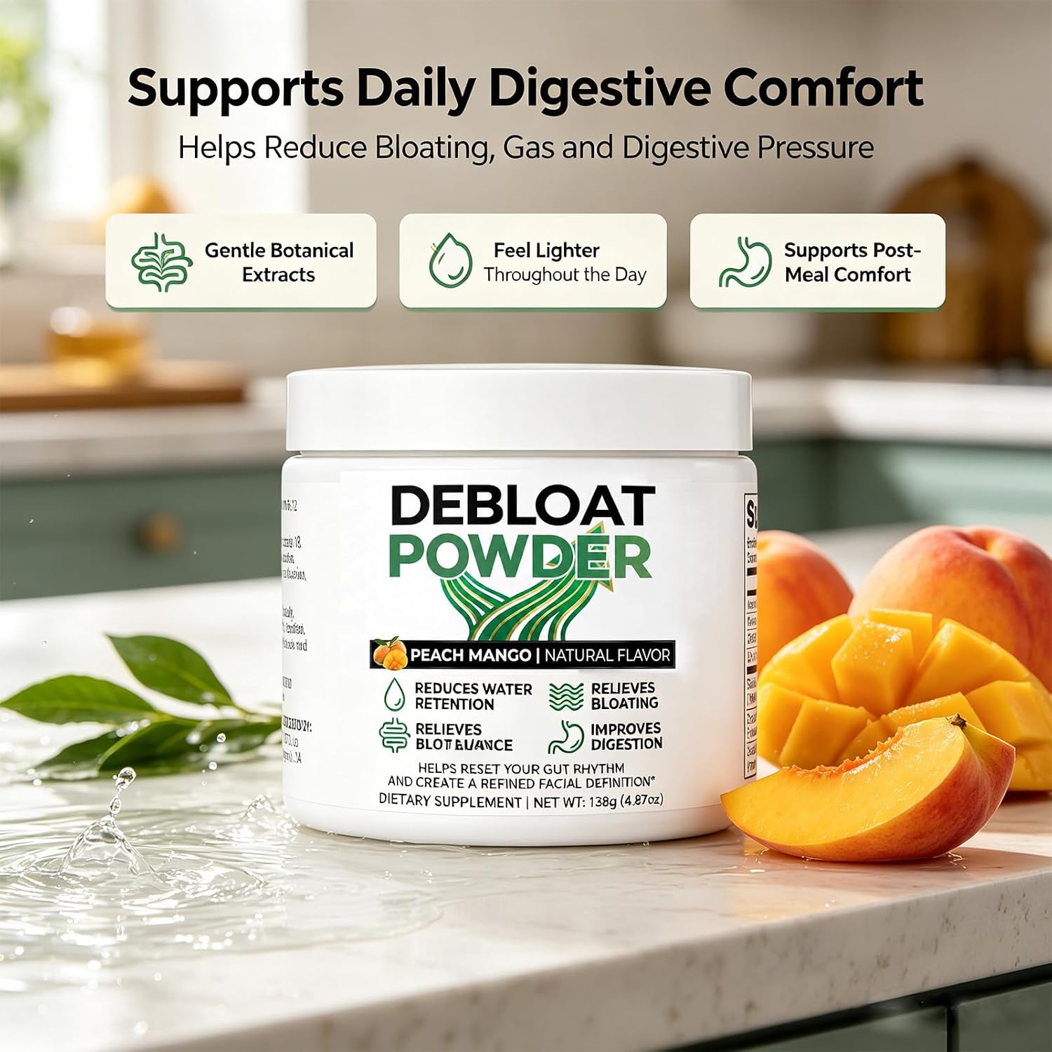 Debloat Powder, Bloating Relief, 4.87 oz