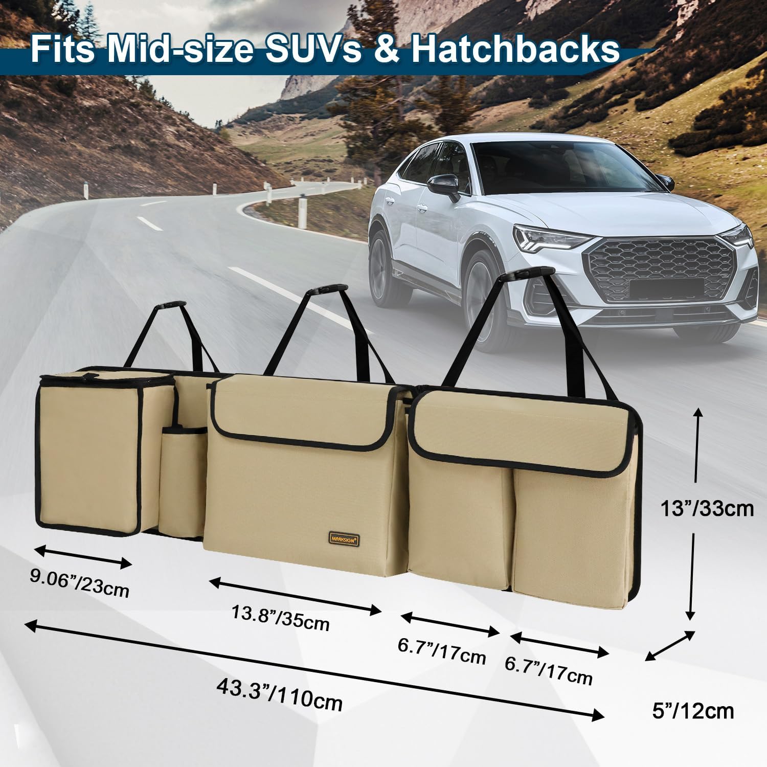 Trunk Organizer, Backseat Hanging with Cooler for SUV & RV