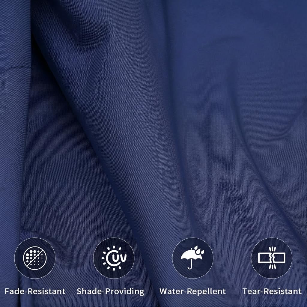 10' X 10' Pergola Shade Cover for Outdoor Retractable Durable Fabric Canopy Replacement Top Only, Sun Shade for Outside (Blue)