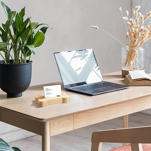 Miniatura 4 de 2 soportes para tarjetas de visita de madera, exhibición de tarjetas de visita de hueso de perro, soporte para tarjetas de visita con huellas de