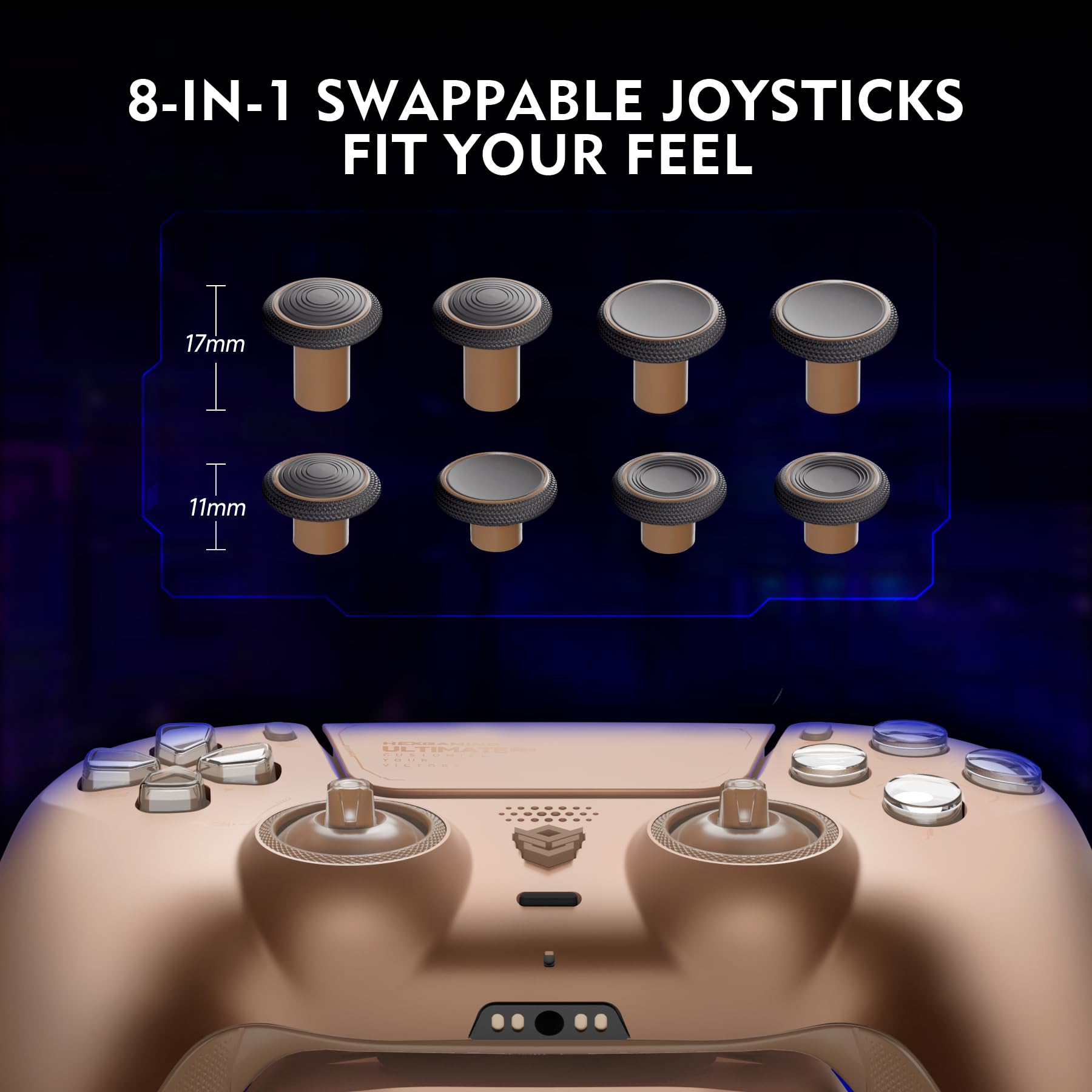 HEXGAMING Manette pour ps5,ULTIMATE PRO Controller pour ps5/PC/Mobile