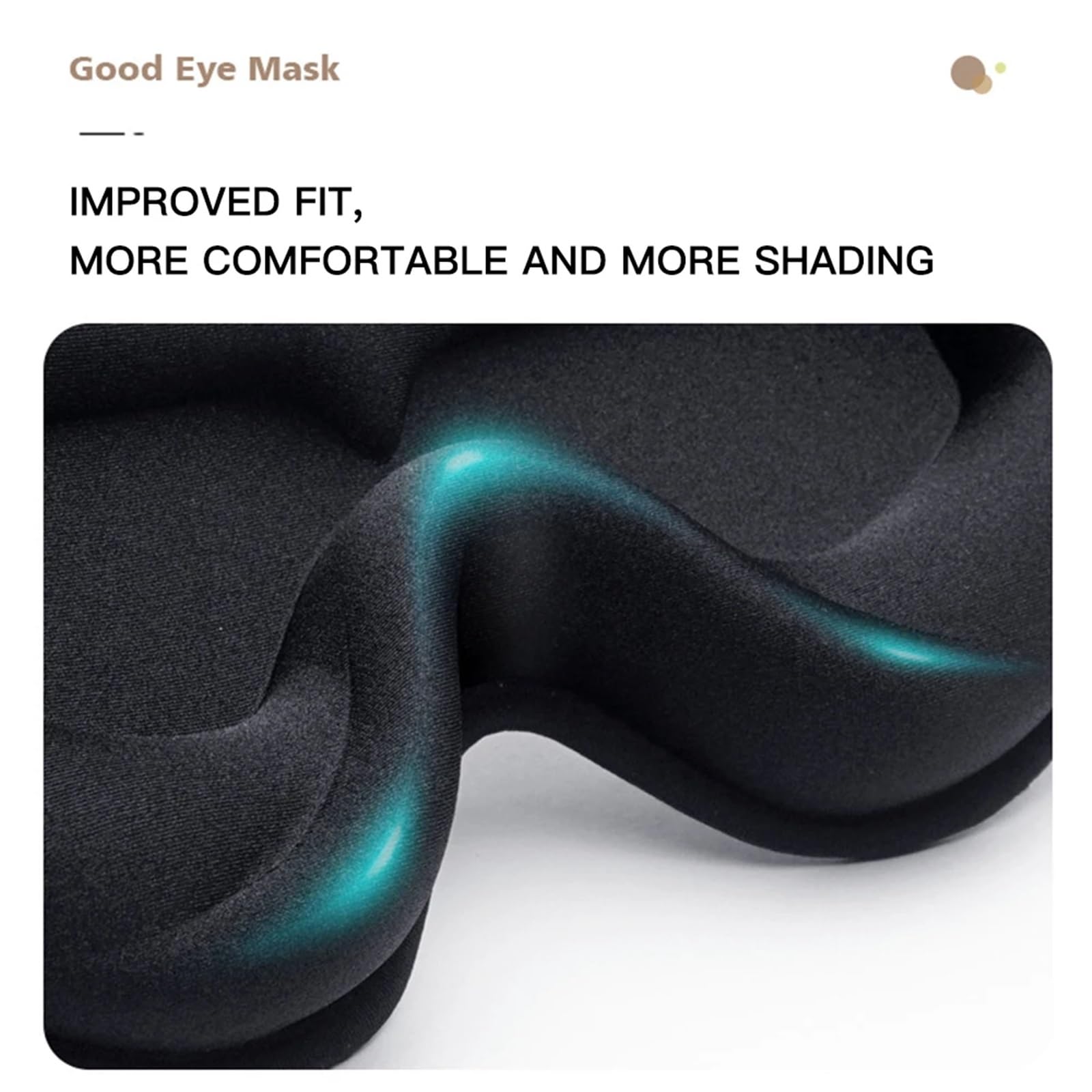 antifaz Mascarilla de seda for ojos 3D, mascarilla for dormir con los ojos vendados, ayuda for dormir, mascarilla facial de espuma con memoria suave, sombra for ojos, bloqueo de luz, parche for cubrir