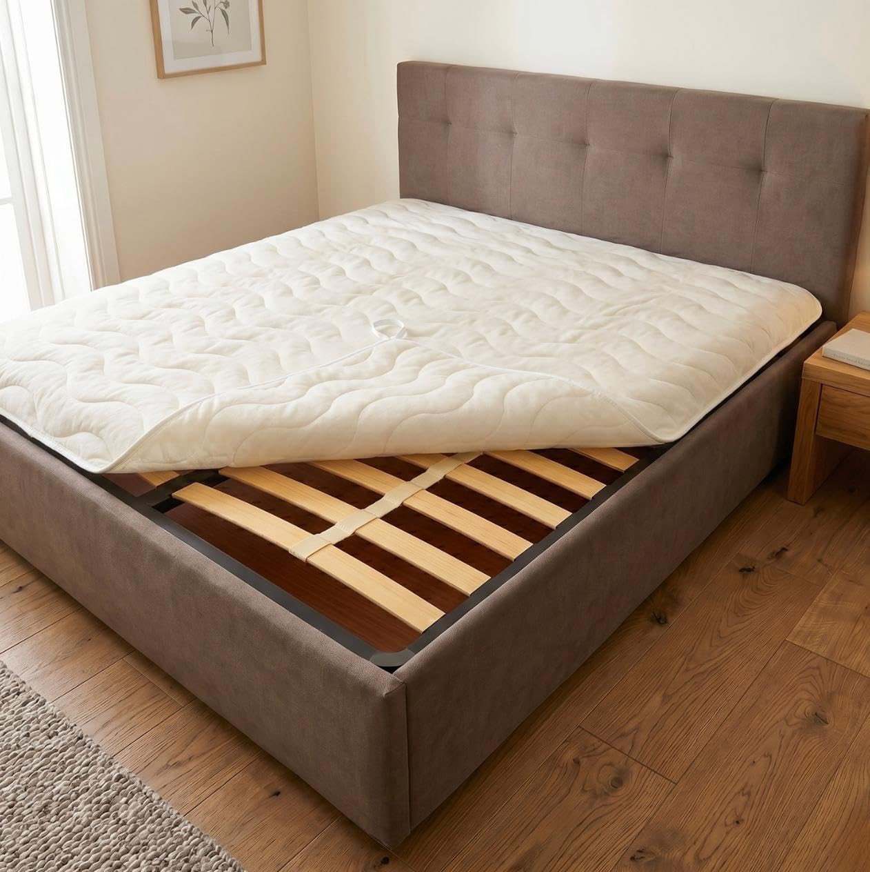 MAXIME MAISON - Couvre-Sommier, Cache Sommier 160x200 Matelassé Made in Italy, Protege Sommier 160x200, sous Matelas avec des Lacets aux Coins, Matériau Hypoallergénique, Anti-Acariens, Respirant