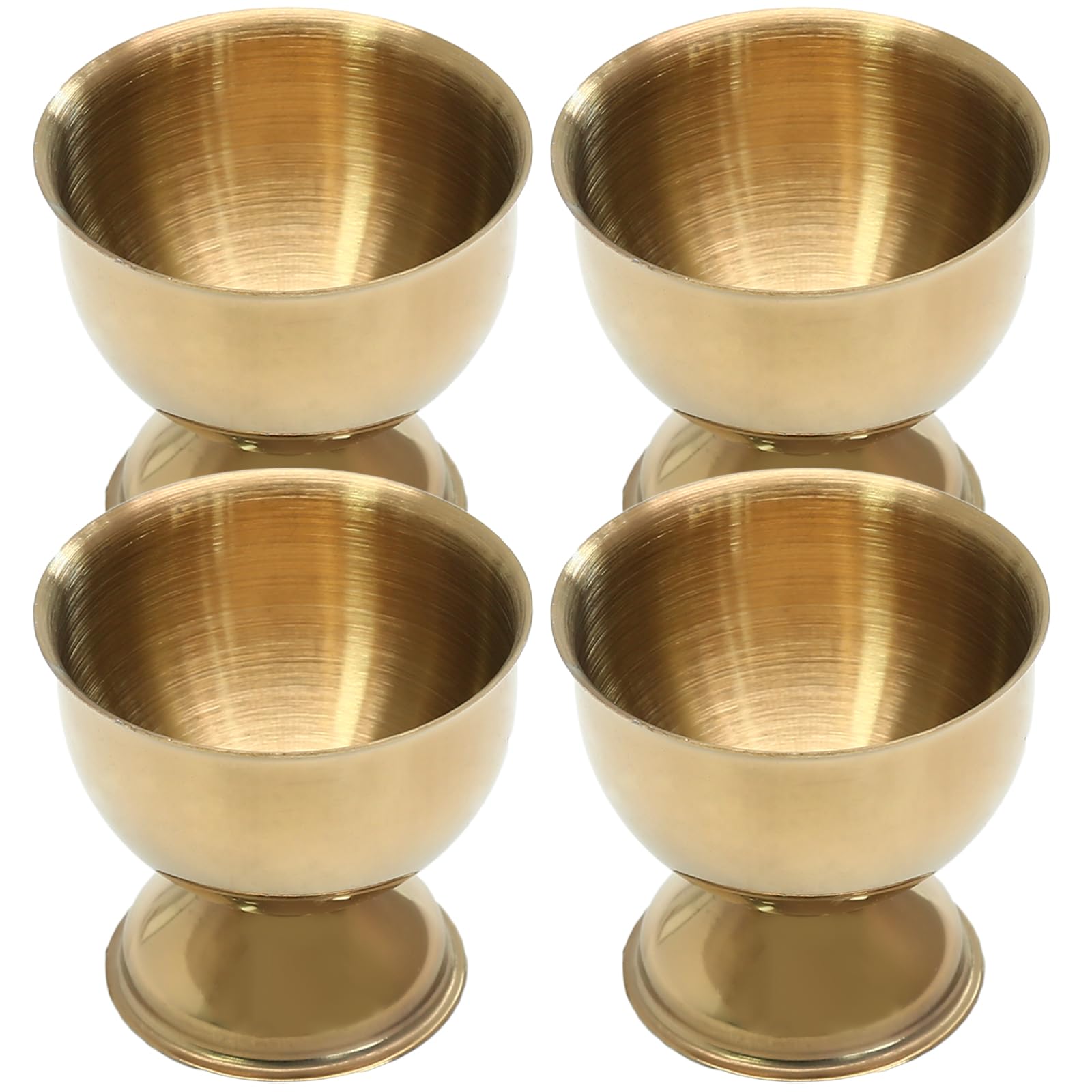 Bonsicoky 4 Pcs Gold Egg Cups - Stainless Steel Egg Holder - Egg Tray Kitchen Tool for Soft & Hard Boiled Eggs