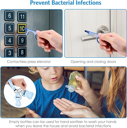 Miniatura 4 de AMIR Juego de llaveros de seguridad para mujeres y niños, 10 accesorios de llavero de seguridad, juego de llaveros de defensa personal para niñas