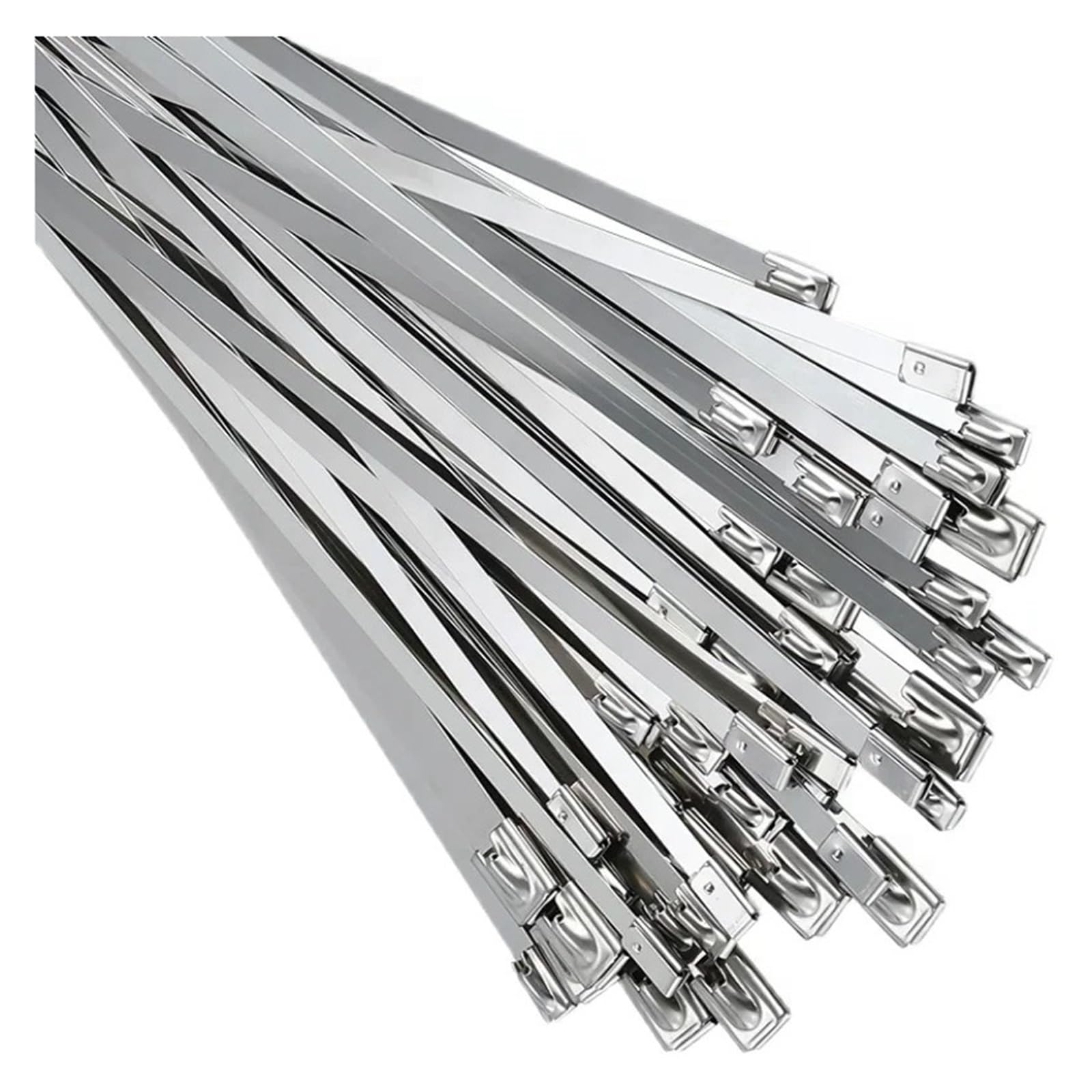 Fascetta in Acciaio Inox, 100 Fascette Metalliche in Acciaio Inossidabile 304(4.6mm,300mm(11.81inch))