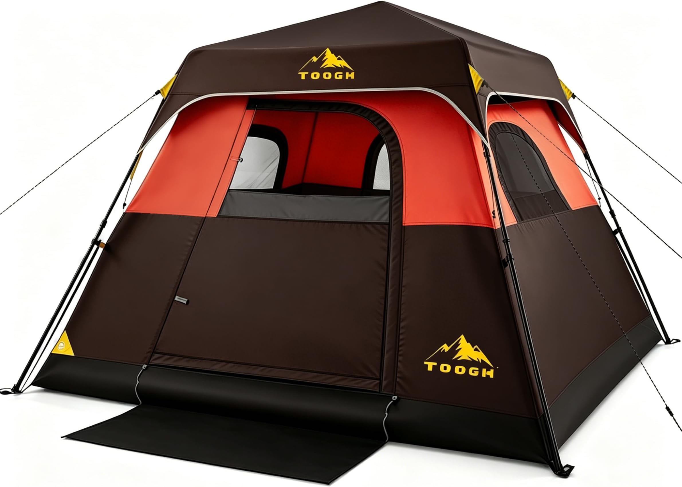 Camping Tent for 3/4 Person/6 Person Quick Cabin Tent with Instant Set Up Weatherproof Tent Easy Quick Set Up and Set Up in 60 Seconds with Rain Cover Backpack for