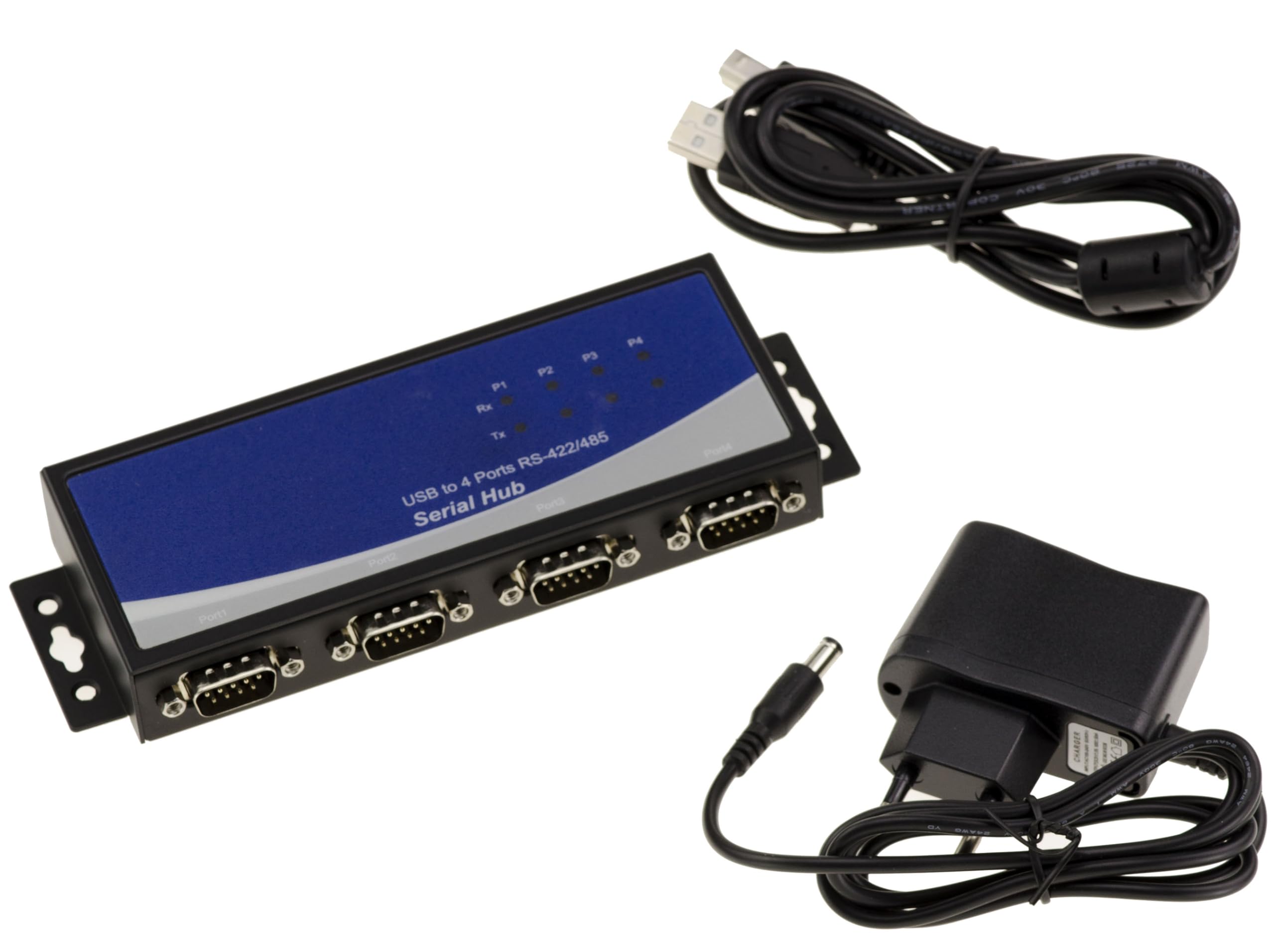 KALEA-INFORMATIQUE Adaptateur convertisseur USB vers 4 Ports RS422 RS485 Industriel, Interface RS-422 et RS-485 par fiche DB9, Protection ESD 15KV