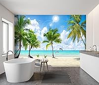 Vista 8 de Gold Modern Feather Fabric Wallpaper Living Room Bedroom Bathroom Large Wall Mural- 137"x96"（ not Peel and Stick）