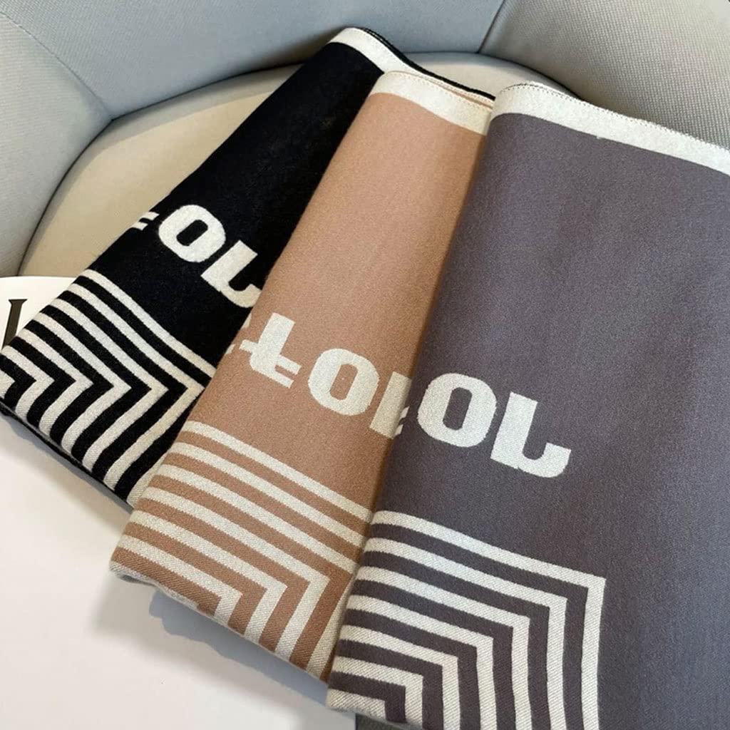 Sciarpe Calda imitazione cashmere sciarpa autunno e inverno donne scialle uomo a righe lettere a strisce lettere sciarpe lady coperta wrap sciarpe Sciarpe da donna