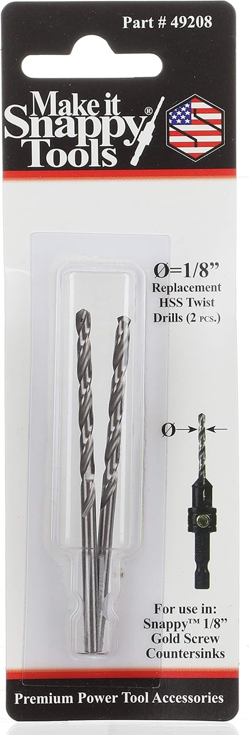 Make it Snappy Tools 1/8 Inch Replacement HSS Drills (2 Pcs.) #49208