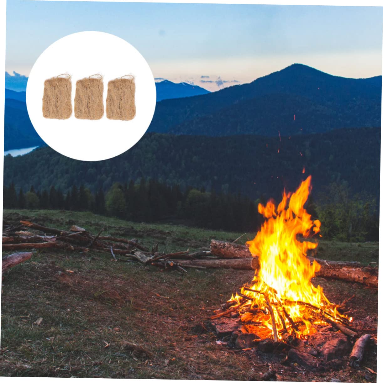 12piezas Herramientas De Encendido Profesional De Jute para Camping Accesorios De Convenientes para Barbacoa y Cocina Al Aire