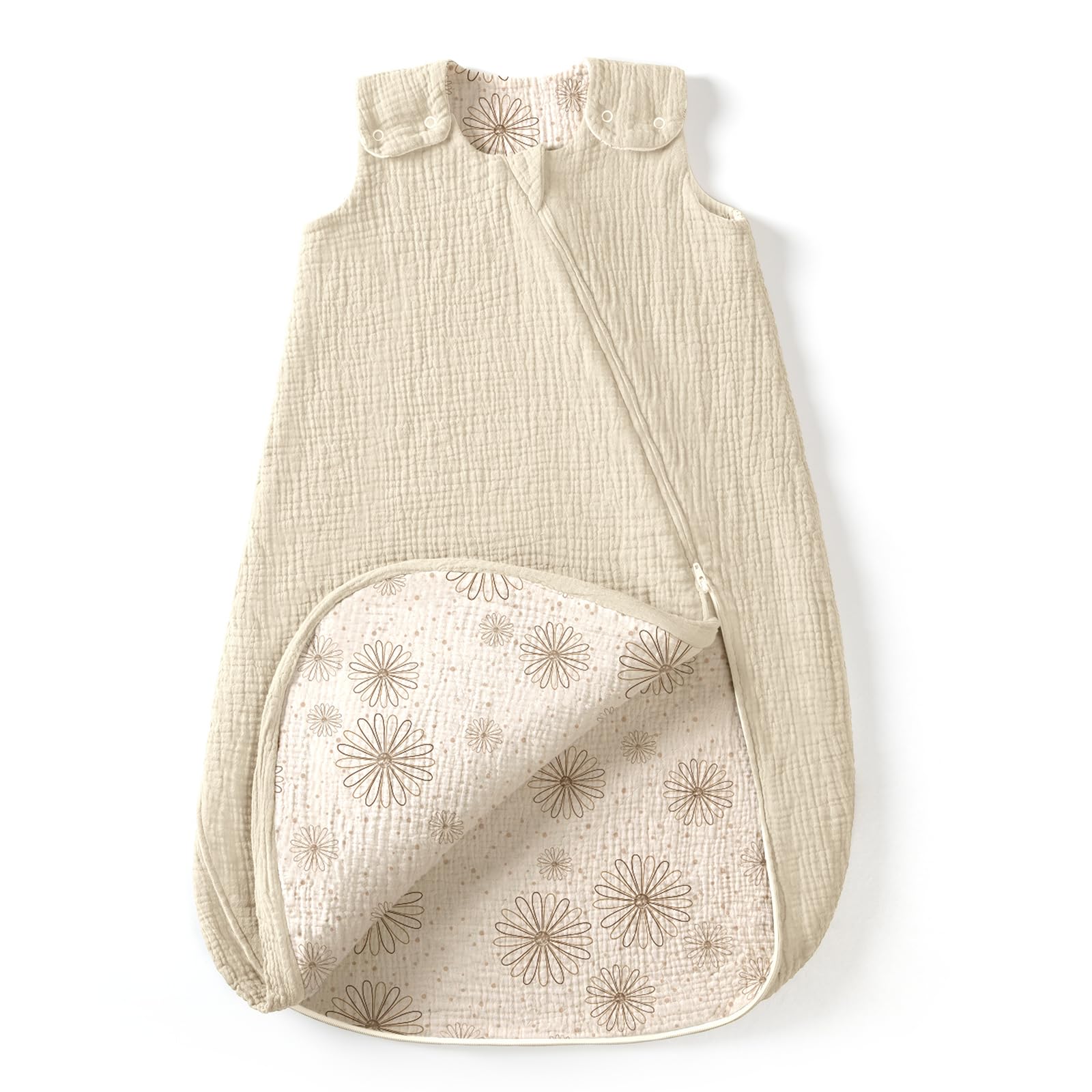 lulumoon Baby Schlafsack für 15-24 Monate: Musselin Schlafsack Baby für Jungen und Mädchen - Baumwolle Babyschlafsack für 90cm Ganzjahres Kinderzimmer