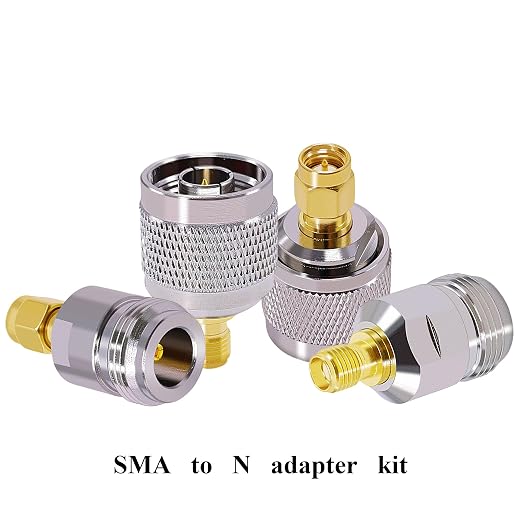 Kit Adaptador SMA a N, 4 Conectores Coaxiales para Antena SDR miniatura 5
