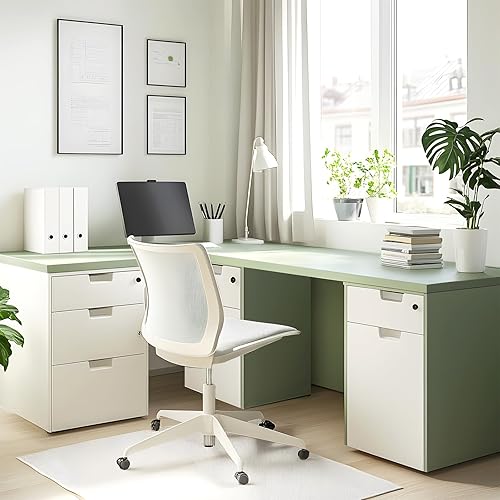 Miniatura 7 de Kaboon Mesa universal de 23.62 pulgadas de profundidad x 59.1 pulgadas de ancho, verde, mesa de madera de una pieza para escritorio de pie, encimera