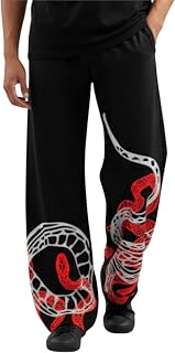 DIGI DRAPE Stylish Premium Snake Print Black Baggy Lower, Relaxed Fit Trouser for Men, Perfect for Gym Price In India