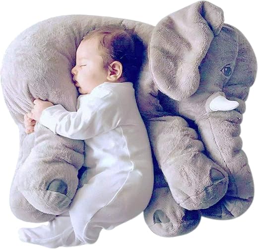 Little Innocents® Big Size Fibre Filled Stuffed Animal Elephant Soft Toy for Baby of Plush Hugging Pillow Soft Toy for Kids boy Girl Birthday Gift (60 cm, Grey)