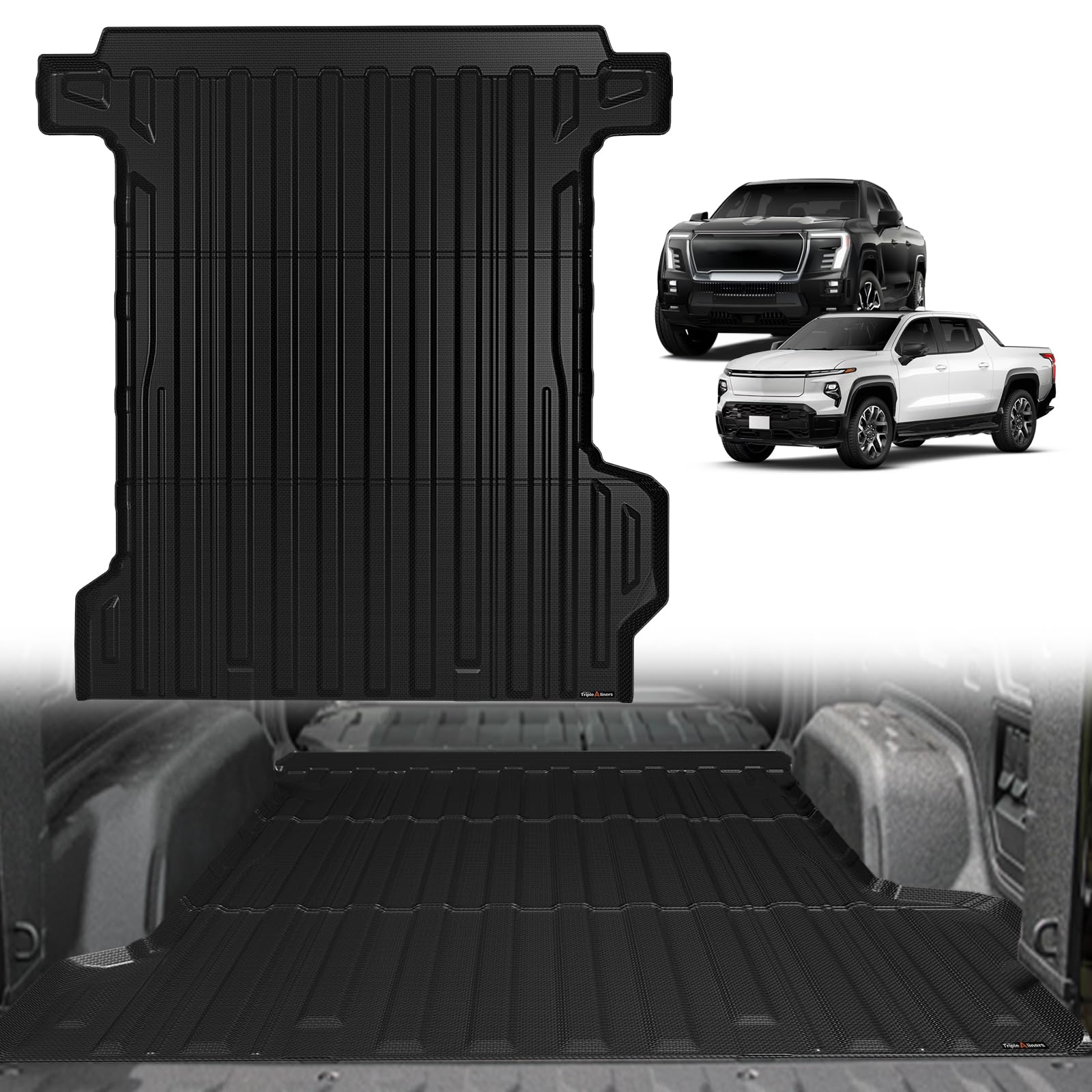 TripleAliners Truck Bed Mat for 2024+ Silverado EV RST/Sierra EV Denali
