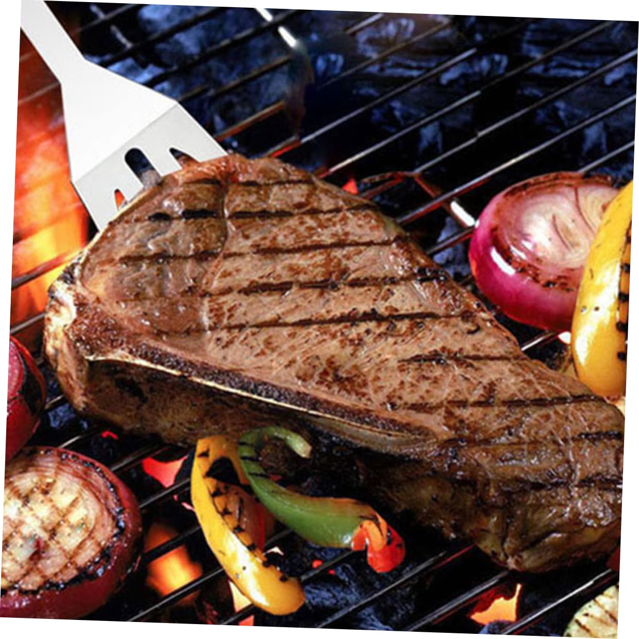 Alipis Herramientas de Barbacoa con Bolsa Negra Juego de 12 de Acero Inoxidable para Picnic y Exterior
