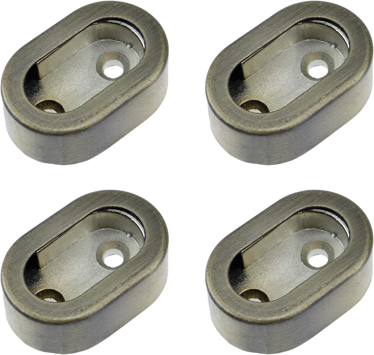 WDONAY Zinc Alloy Wardrobe Pole Holder Oval Side Mount