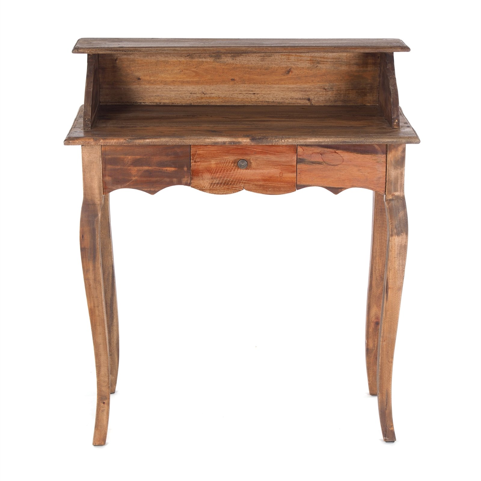 DESIGN DELIGHTS Secrétaire Napoléon Vintage en Bois recyclé Style Shabby Chic 80 x 92 x 40 cm | Couleur: 02 Brun Clair