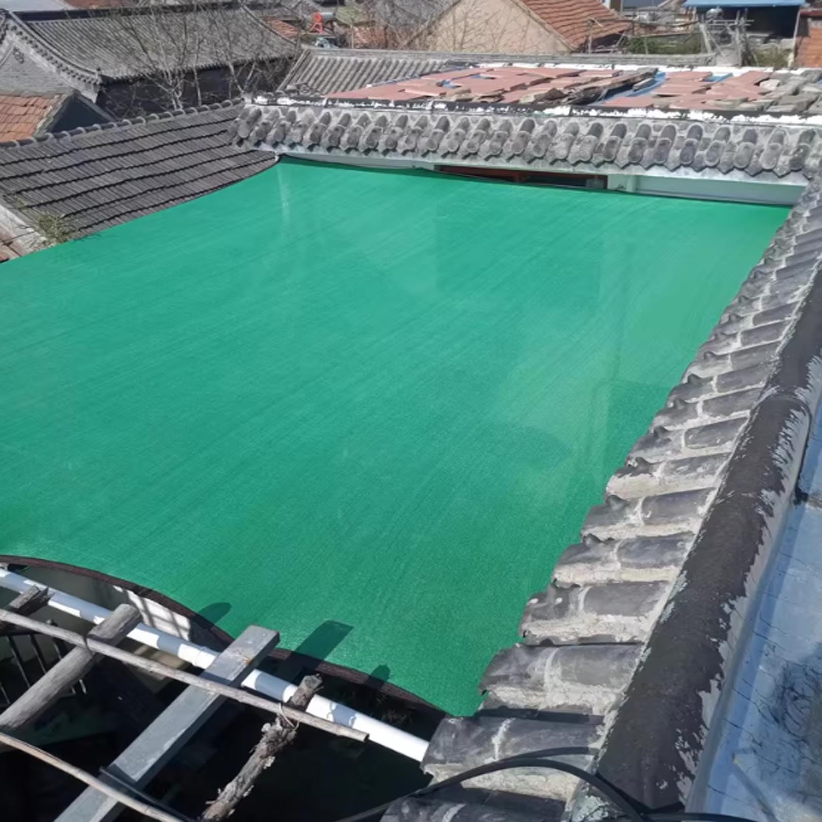 Malla Sombreo Verde 80% Red de Sombra de Jardín Resistente a los Rayos UV Paño de Sombreadora para Planta y Balcón Toldos para Patio Exterior