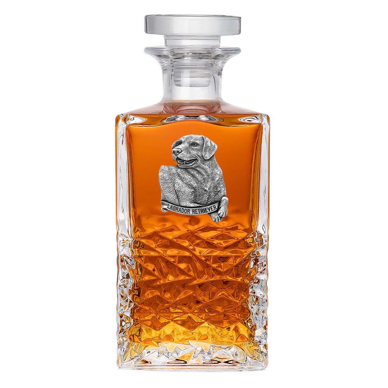 Heritage Pewter Labrador Retriever Heritage Decanter | 25 OZ Liquor Pourer | Expertly Crafted Pewter Glass