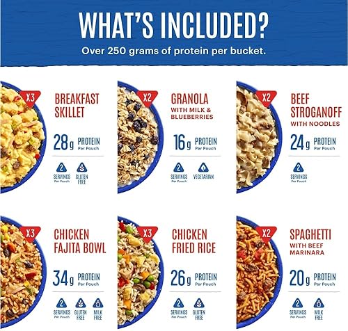 Miniatura 2 de Mountain House Expedition Bucket | Alimentos liofilizados para mochileros y campamentos | 30 porciones