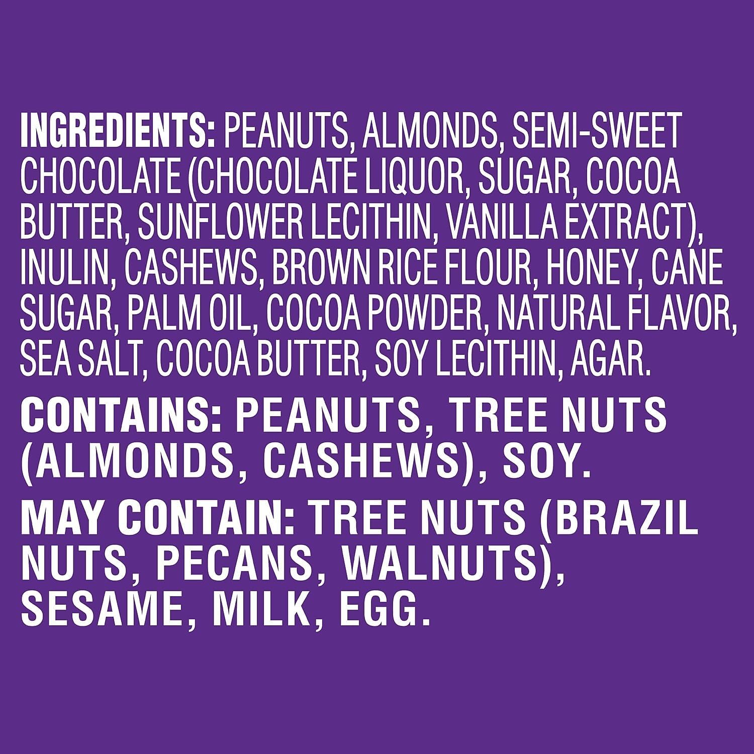 Pick Me Up Provisions Mini Gluten Free Salted Caramel Dark Chocolate Nut Bar, 20 Bars, Perfect for Lunches, Protein Snack